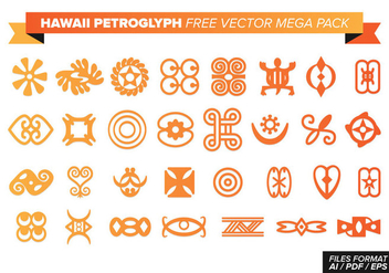 Hawaii Petroglyph Free Vector Mega Pack - vector gratuit #370533